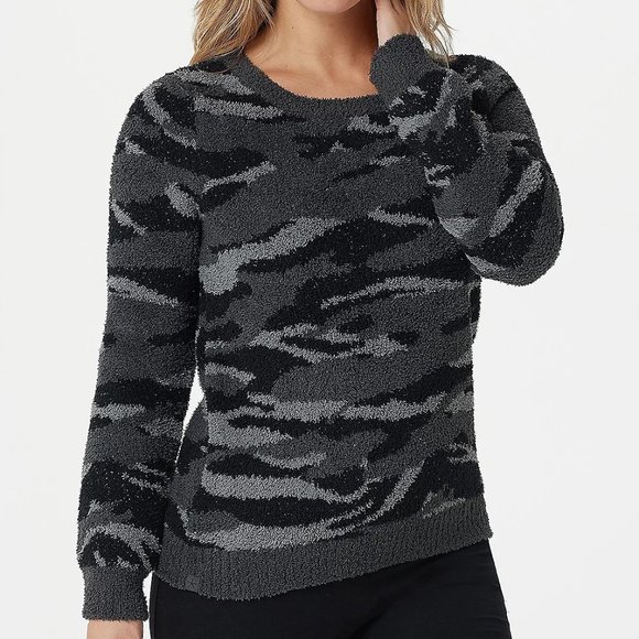 Barefoot Dreams CozyChic Knit Seaside Crew-Neck Pullover - Picture 1 of 13